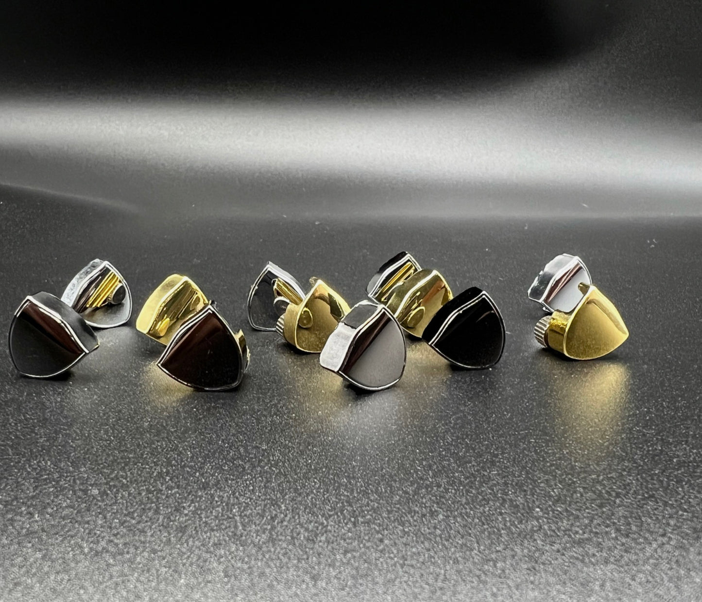 Chrome Mini Helmet Metal Visor Clips