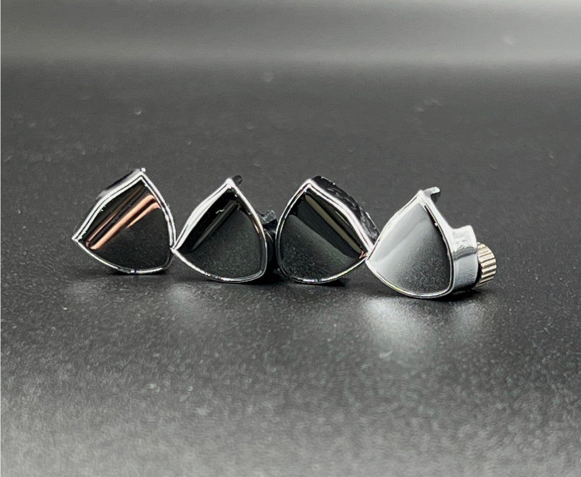Chrome Mini Helmet Metal Visor Clips