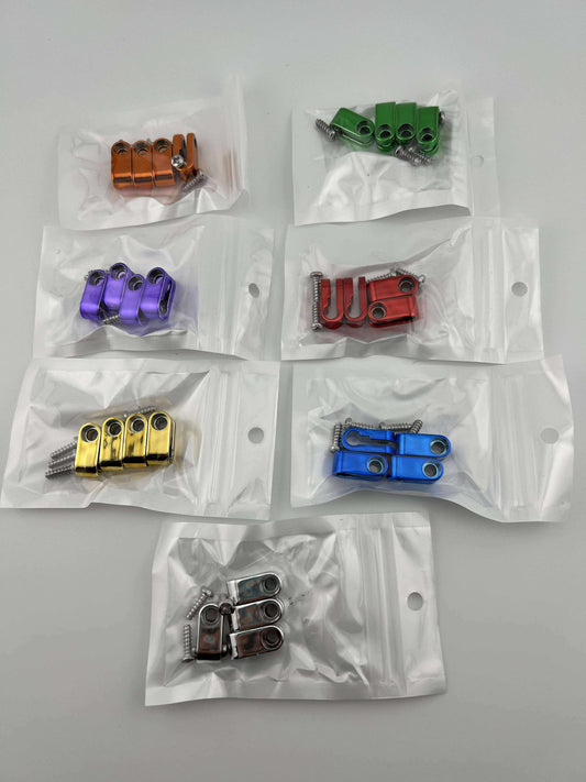 Chrome Speed Mini Helmet Mask Clips Riddell w/screws